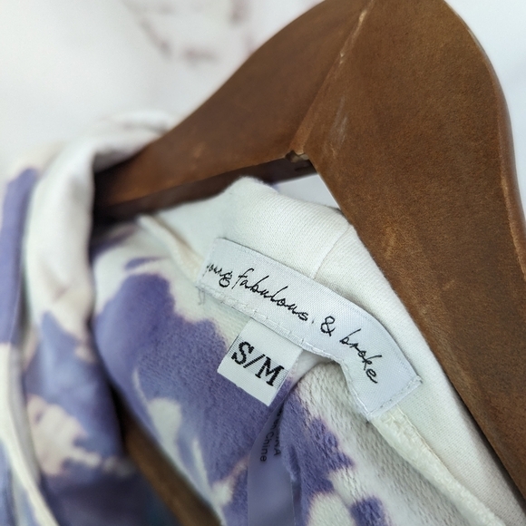 Young Fabulous & Broke Sweatshirt Hoodie Tie Dye Snap Crop Raissa 1441 - Picture 3 of 12